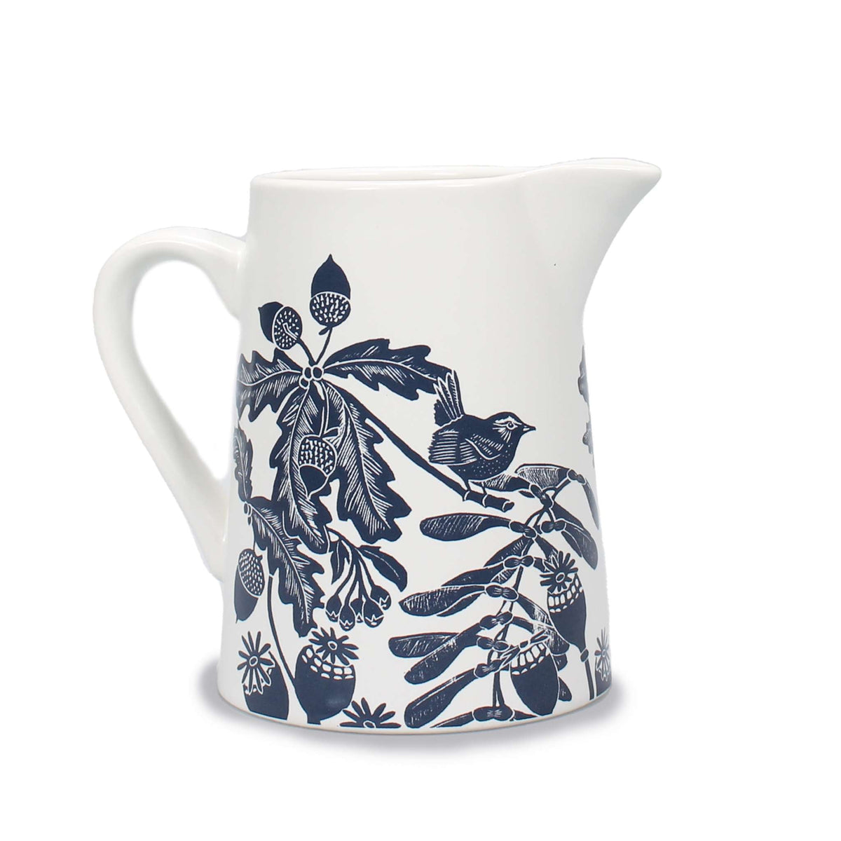 Pichet céramique Woodland - Acorns & Thistles bleu