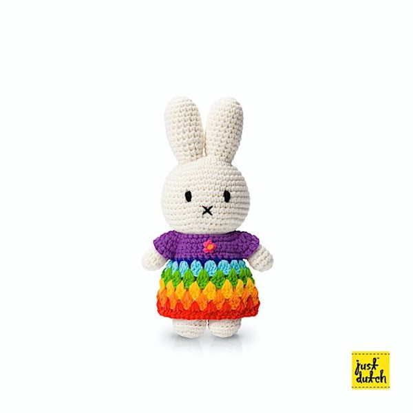 Peluche en Crochet Lapin Miffy - Robe Multicolore