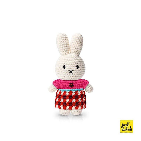 Peluche en Crochet Miffy - Robe Carreaux