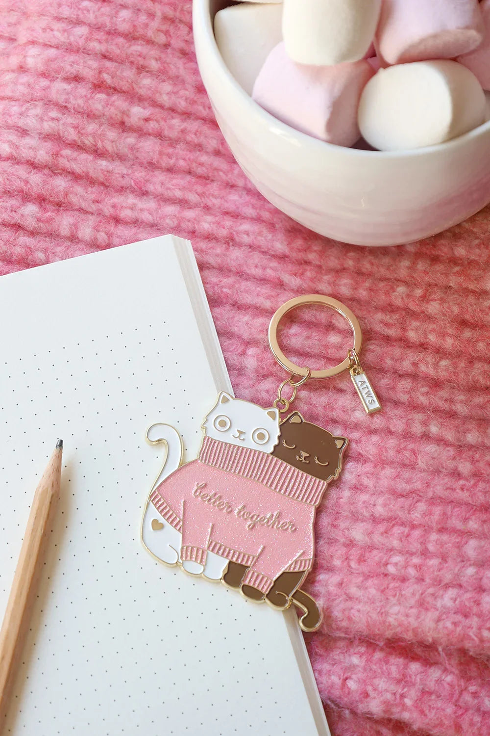 2 Cats in a Sweater - Keychain