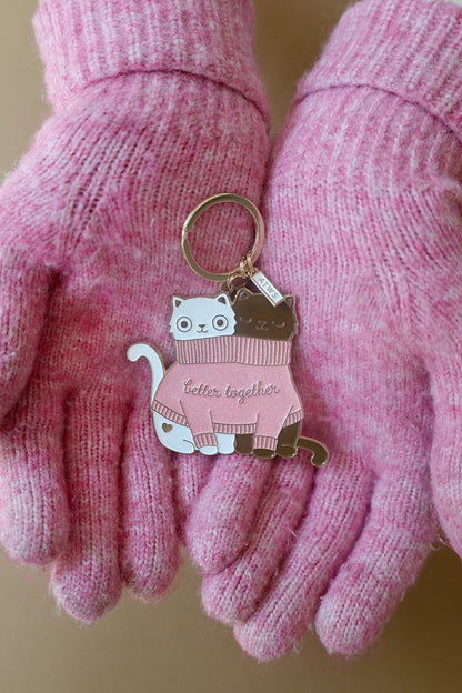 2 Cats in a Sweater - Keychain