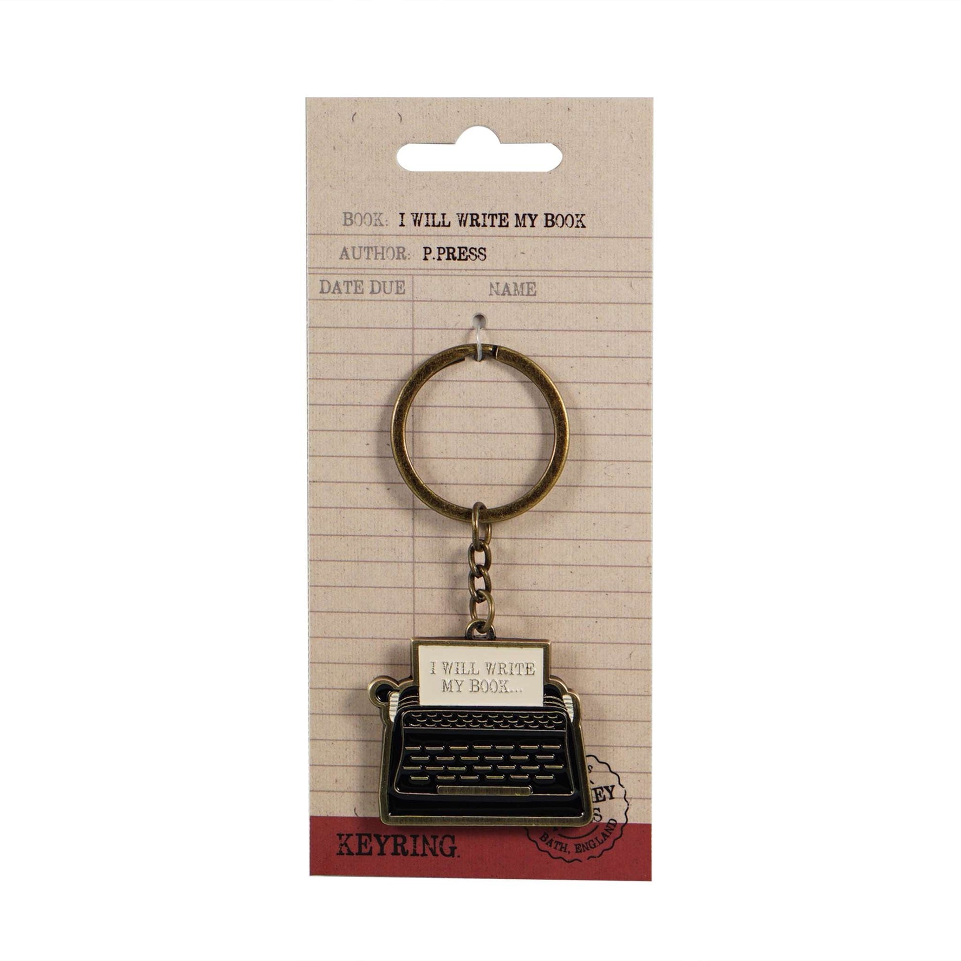 Porte-clés Pulteney Press J'écrirai