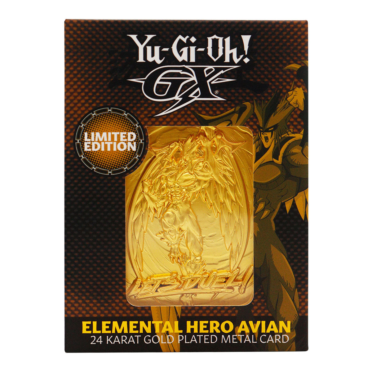 Lingot plaqué or collector Yu-Gi-Oh! - GX Elemental Hero Avian 24K