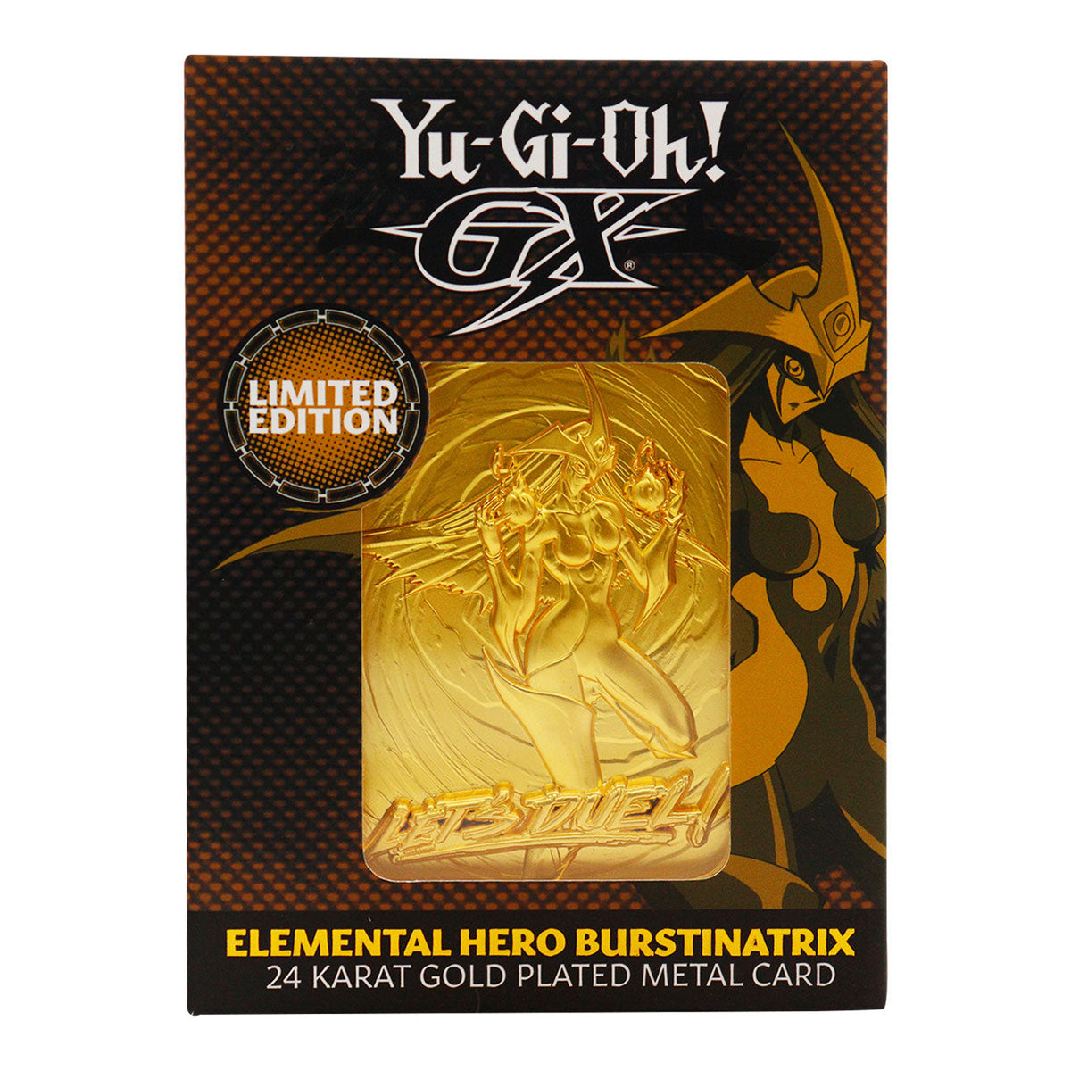 Lingot plaqué or collector Yu-Gi-Oh! - GX Elemental Hero Burstinatrix 24K