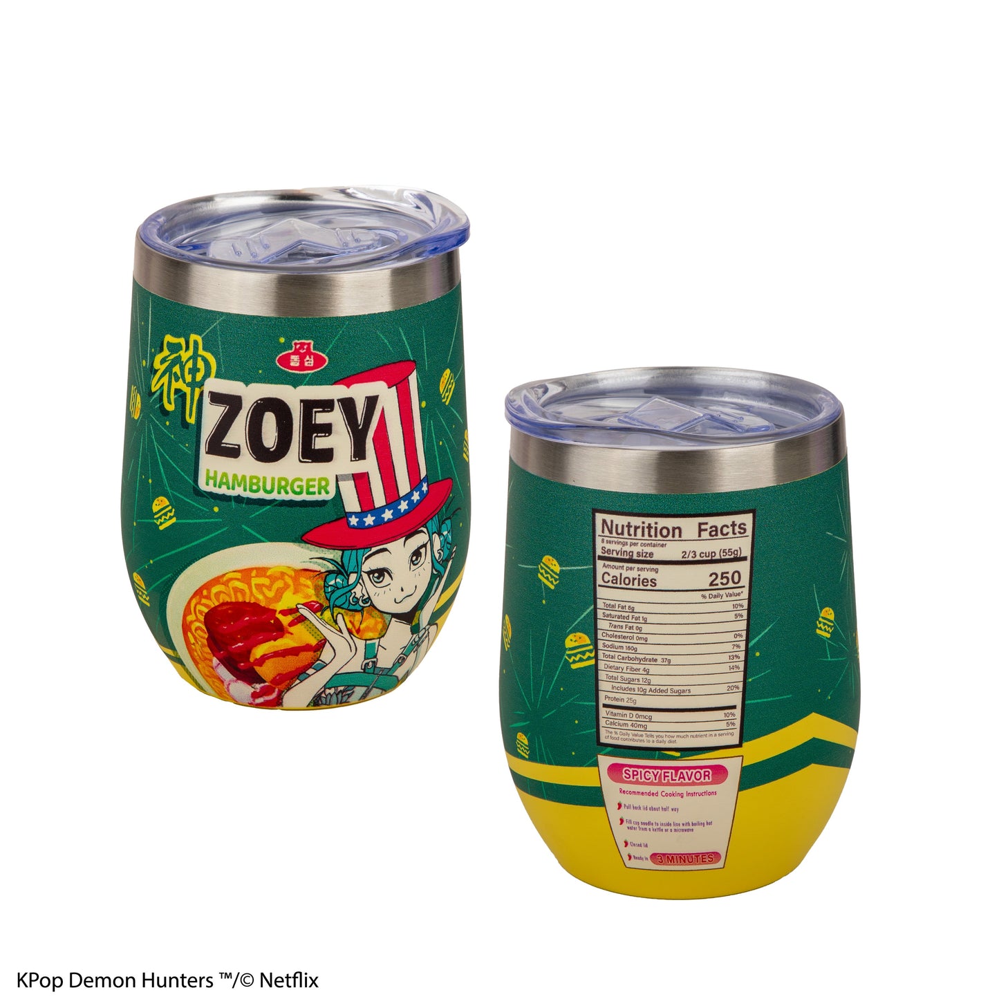 Zoey Hamburger Insulated Travel Mug
