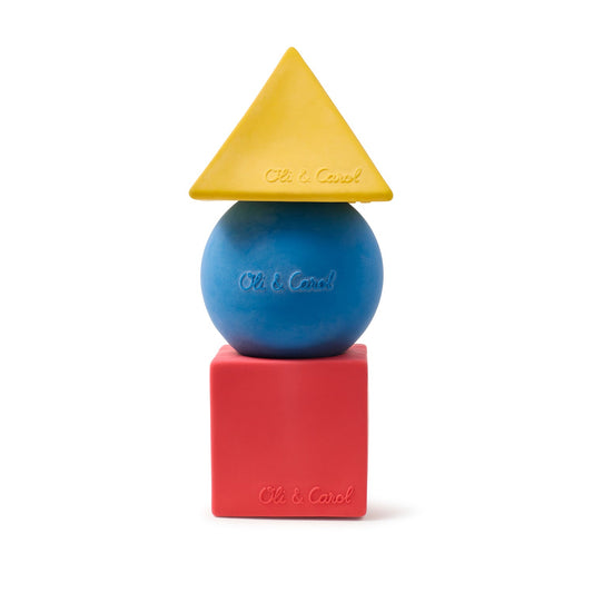 3 Geometric Figures Basic Colors Baby Stacking Toy Blocks