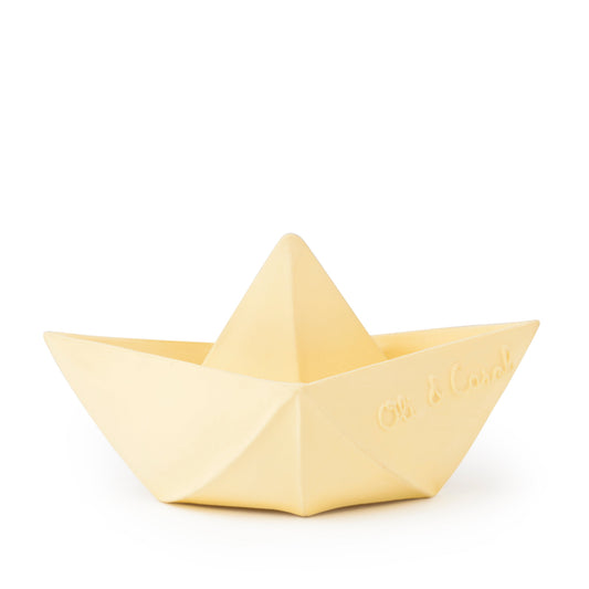 Bateau origami vanille – Jouet de bain bébé