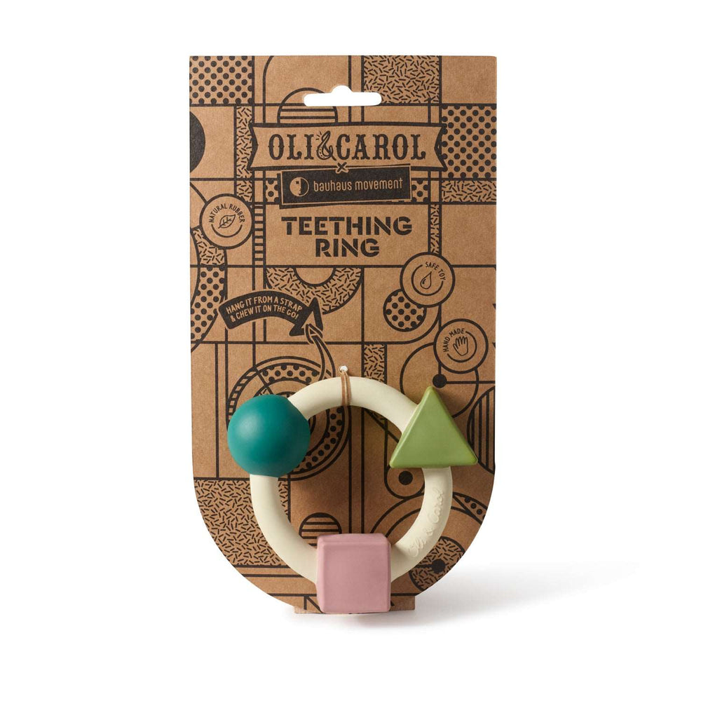 Anneau de dentition bébé – Couleurs douces – Oli&Carol x Bauhaus Movement