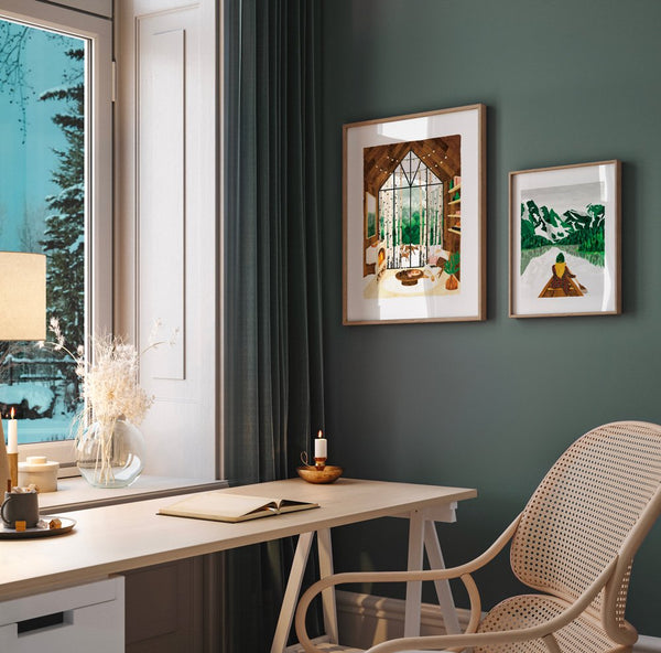 Winter lac - Affiche