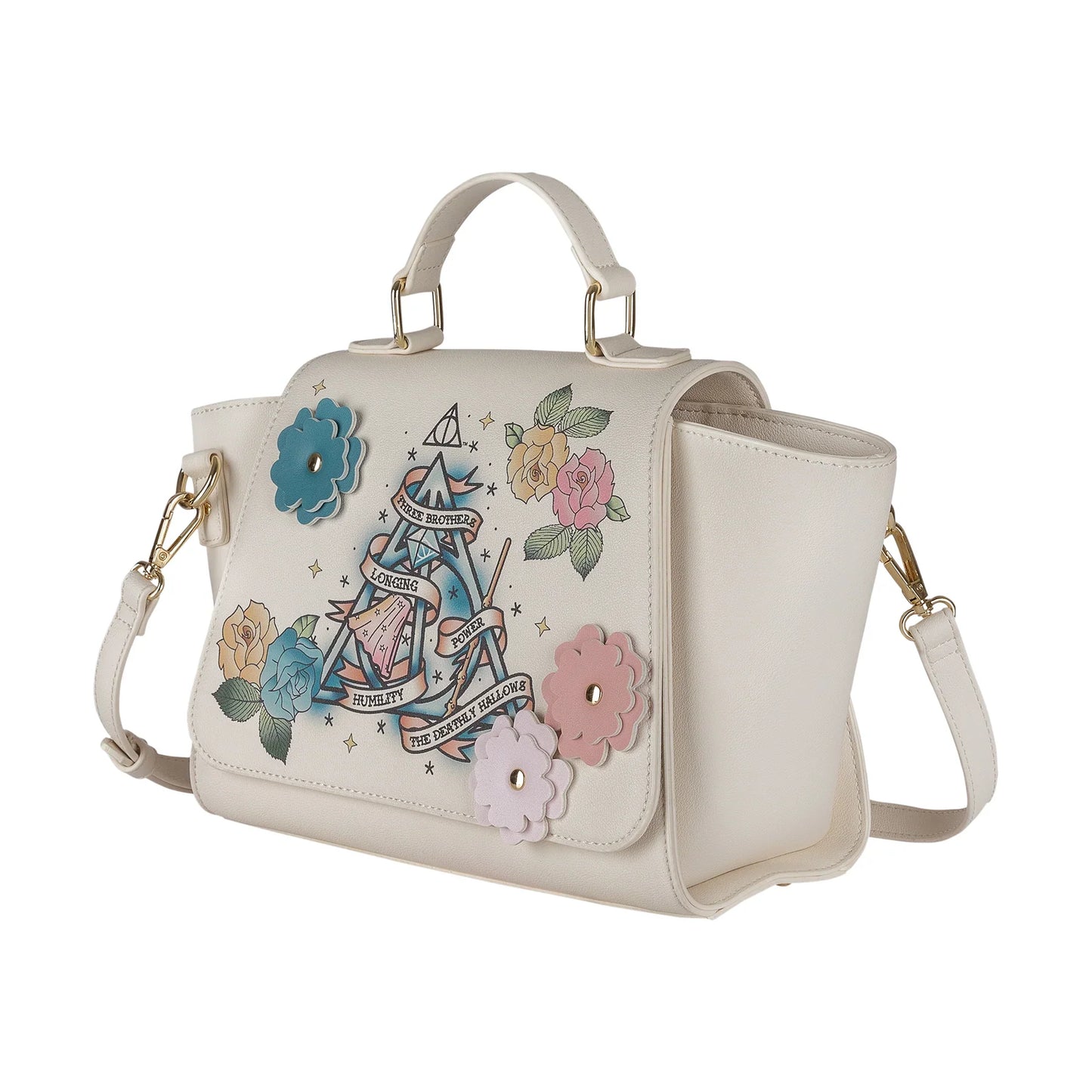 Harry Potter Handbag - Deathly Hallows Floral Tattoo