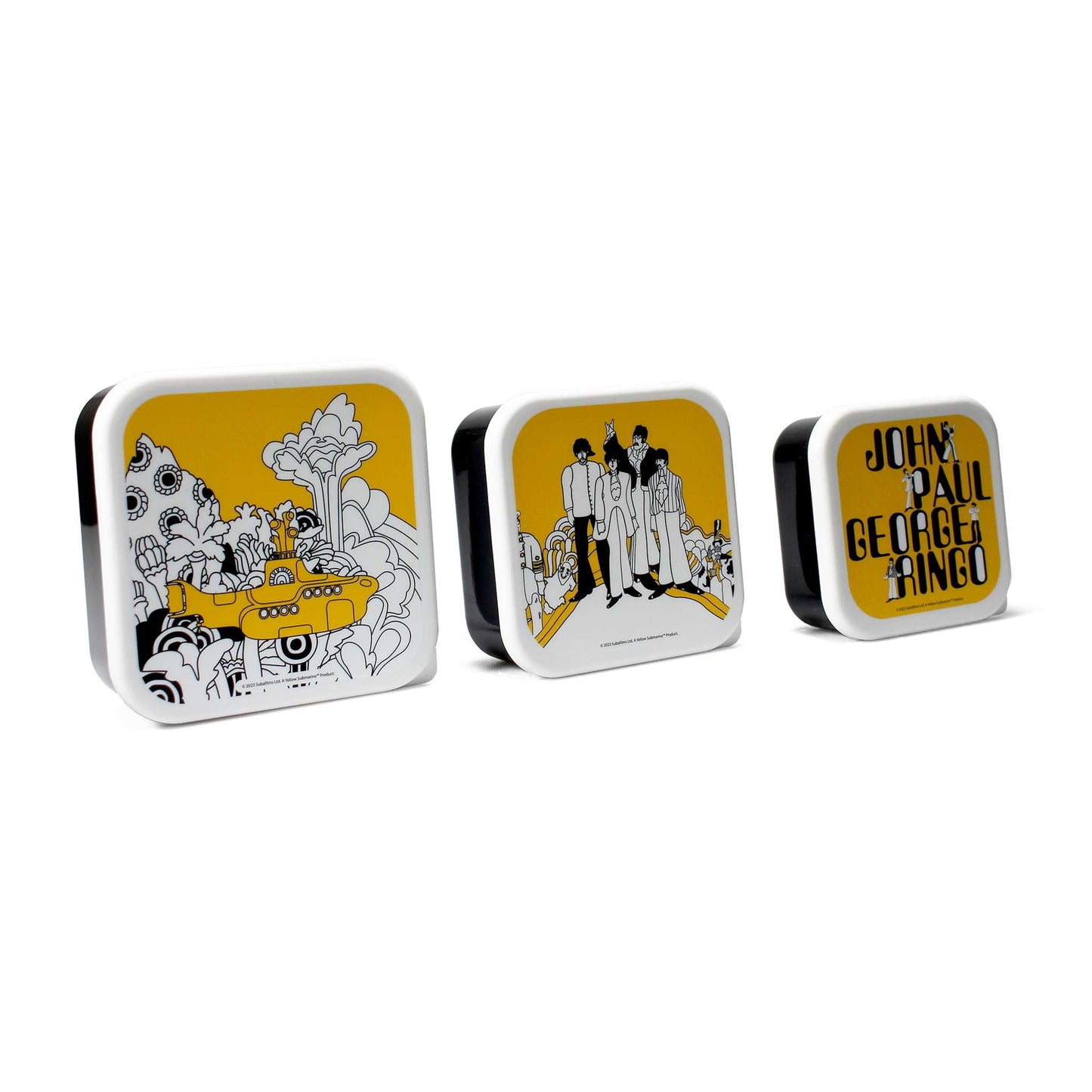 Set of 3 The Beatles Yellow Submarine Snack Boxes