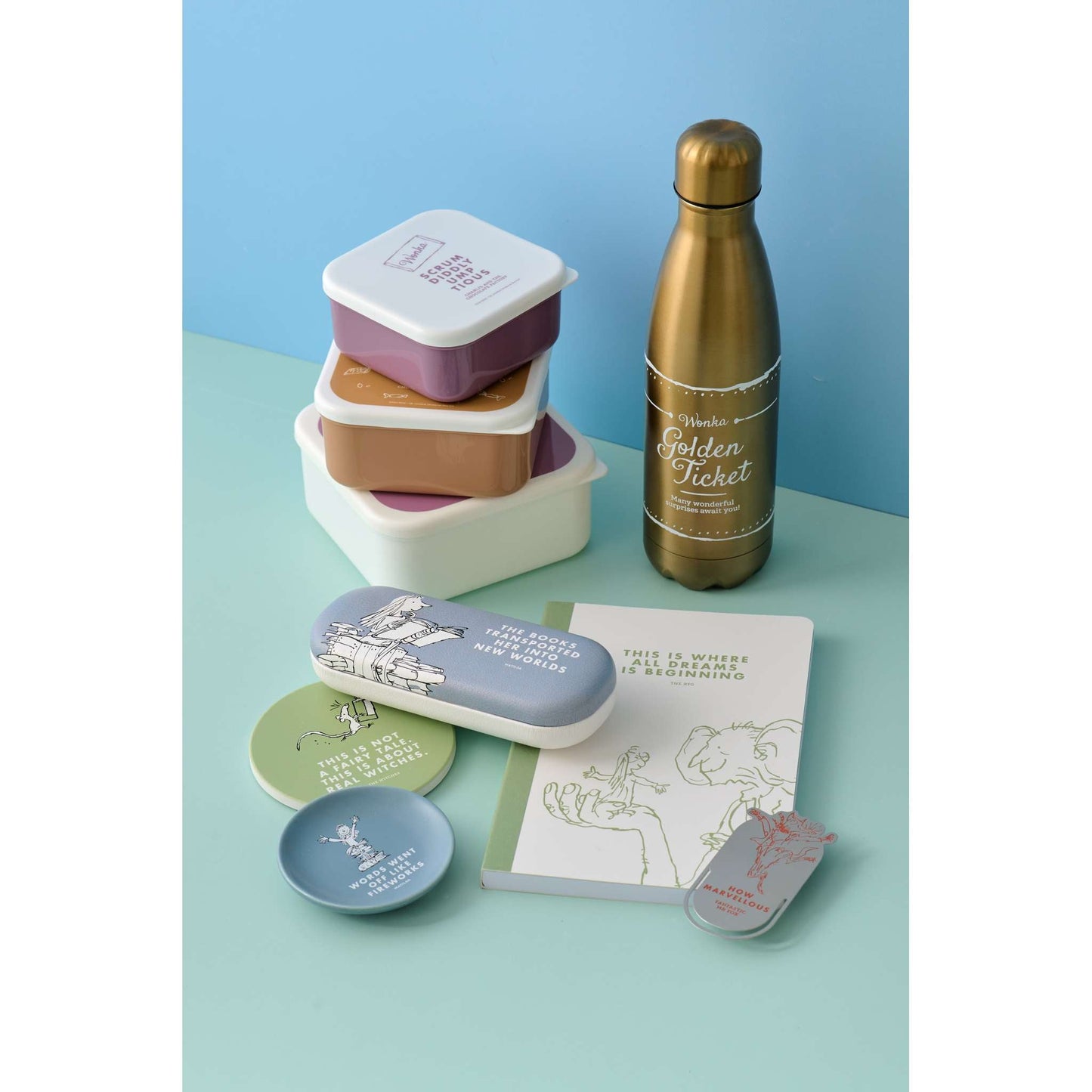 Set of 3 Roald Dahl Charlie Snack Boxes