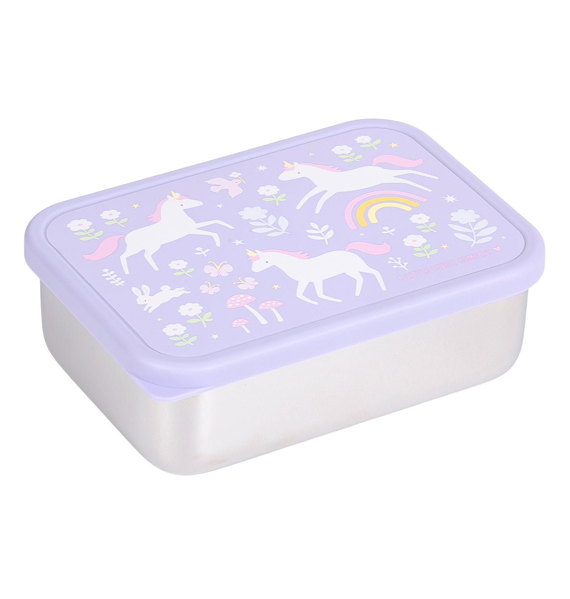 Boîte à déjeuner en inox - Unicorn Dreams – vue 4 – A Little Lovely Company
