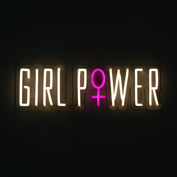 Lampada da parete al neon Girl Power