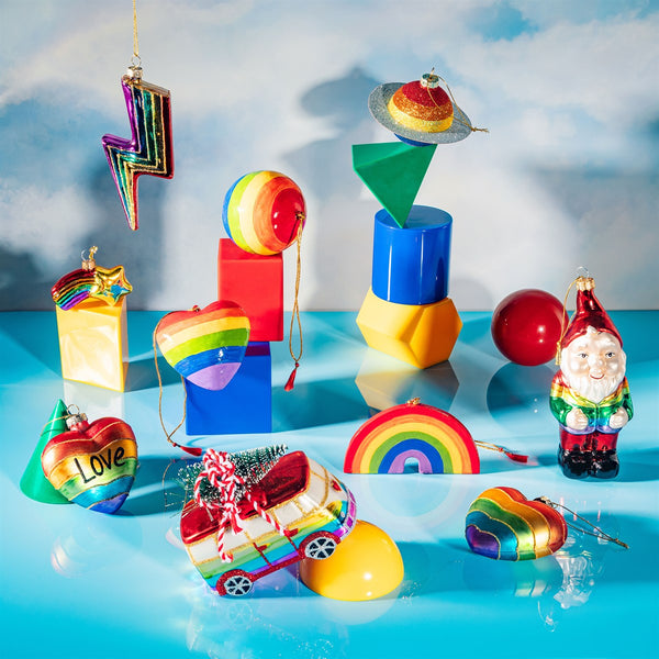Rainbow shooting star Christmas bauble