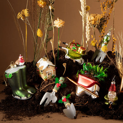 Christmas ball garden gnome