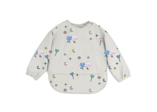 Long-sleeved bib DANCING HEARTS
