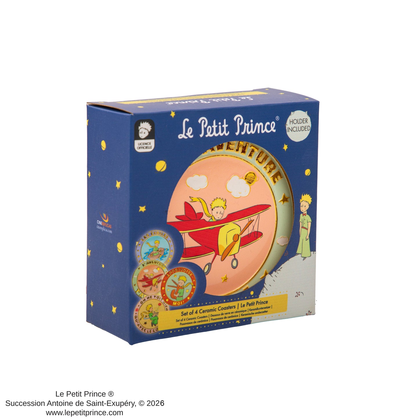 Set de 4 Sous-verres en céramique Le Petit Prince