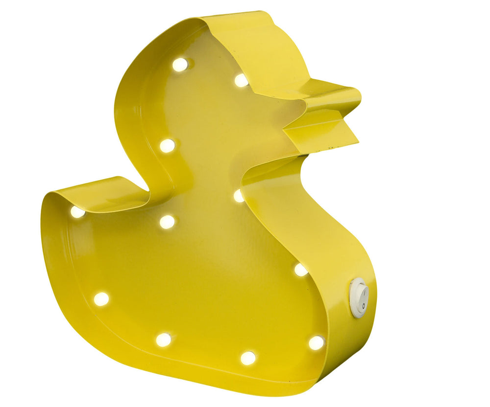 Lampada a forma di anatra gialla