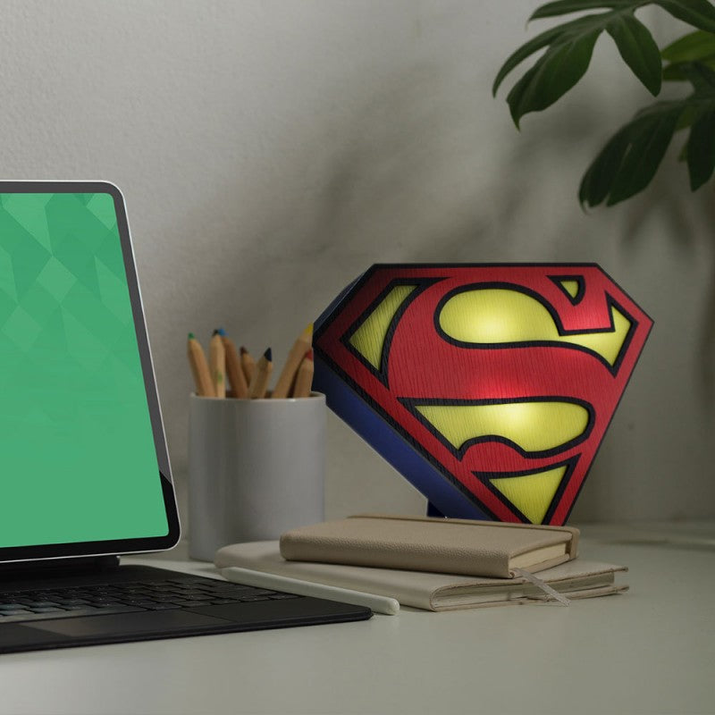 Superman logo lamp