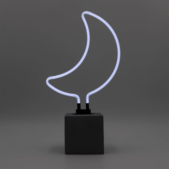 Lampada al neon a forma di luna