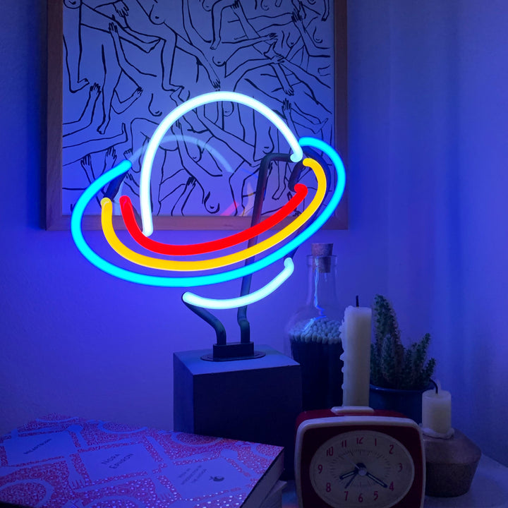 Lampada al neon Saturno