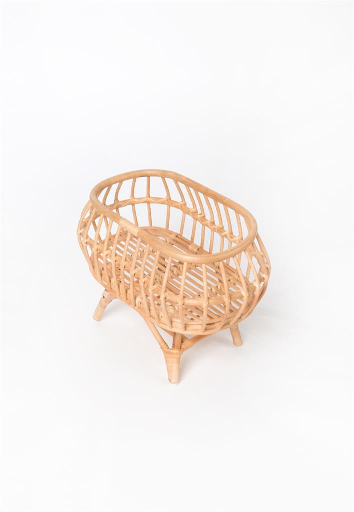 Rattan doll bed