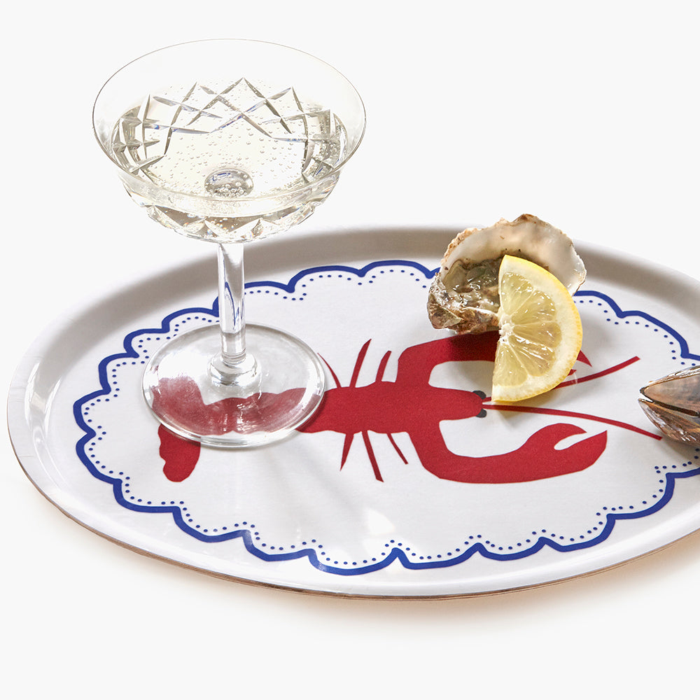 Lobster Oval Serving Tray - 31x22cm