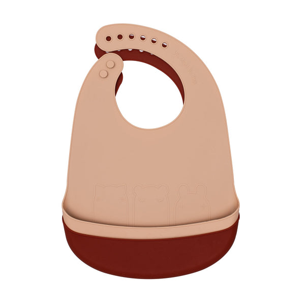Lot of 2 Rust & Beige bibs