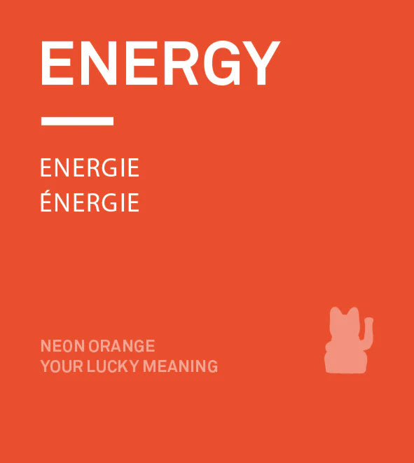 Mini Chat Chanceux Orange Neon “Toki”