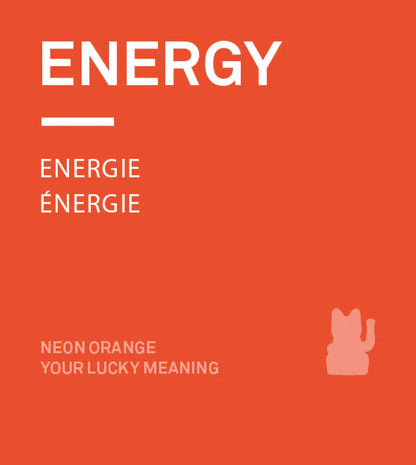 Mini Chat Chanceux Orange Neon “Toki”