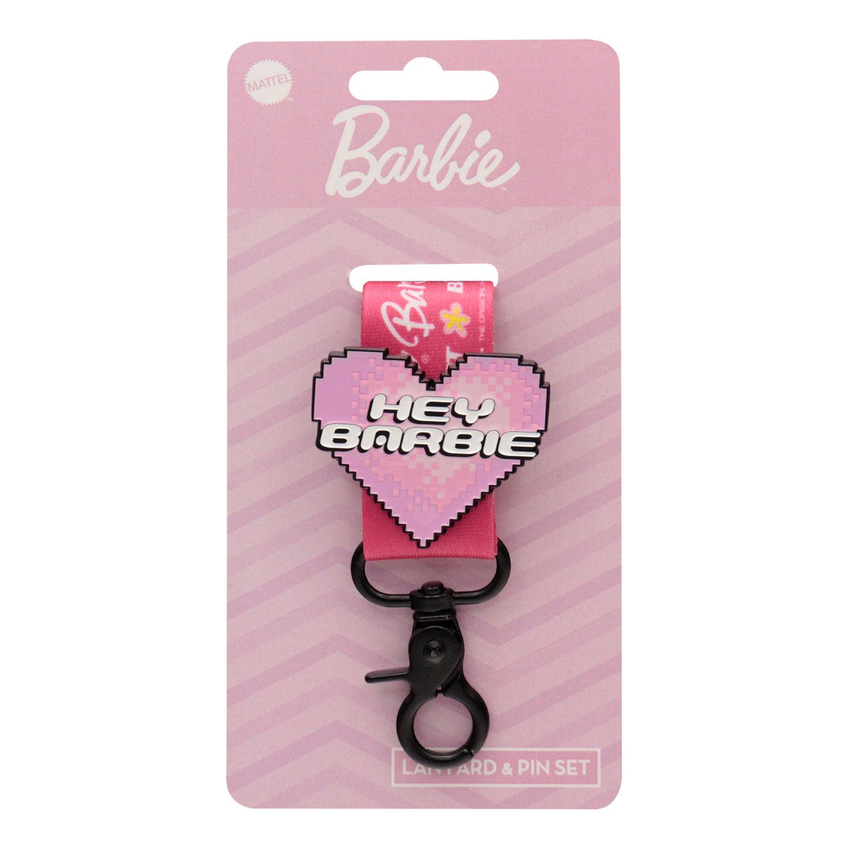 Set lanyard et pin's Barbie