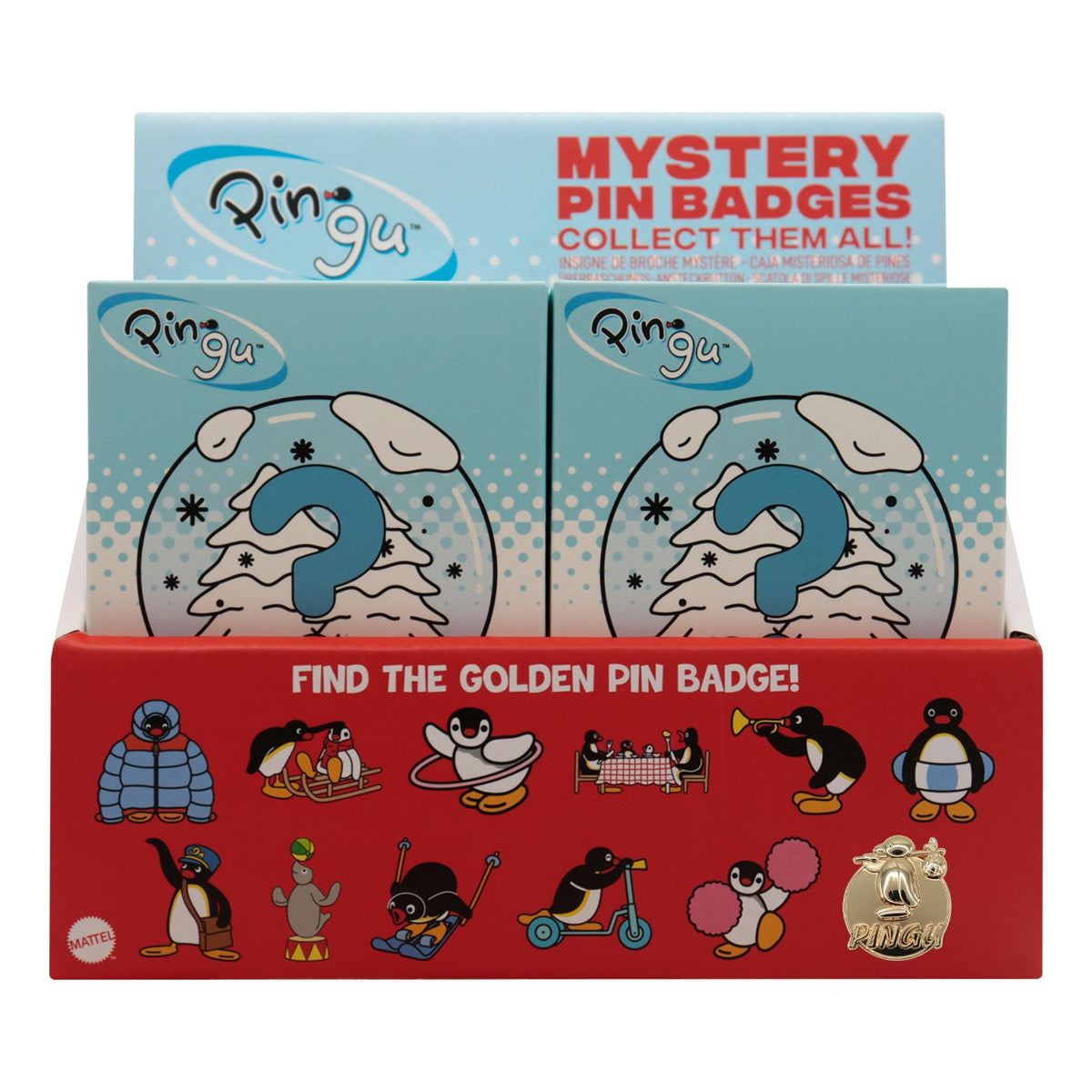 Display de 12 blind boxes Pingu - Pin's mystère