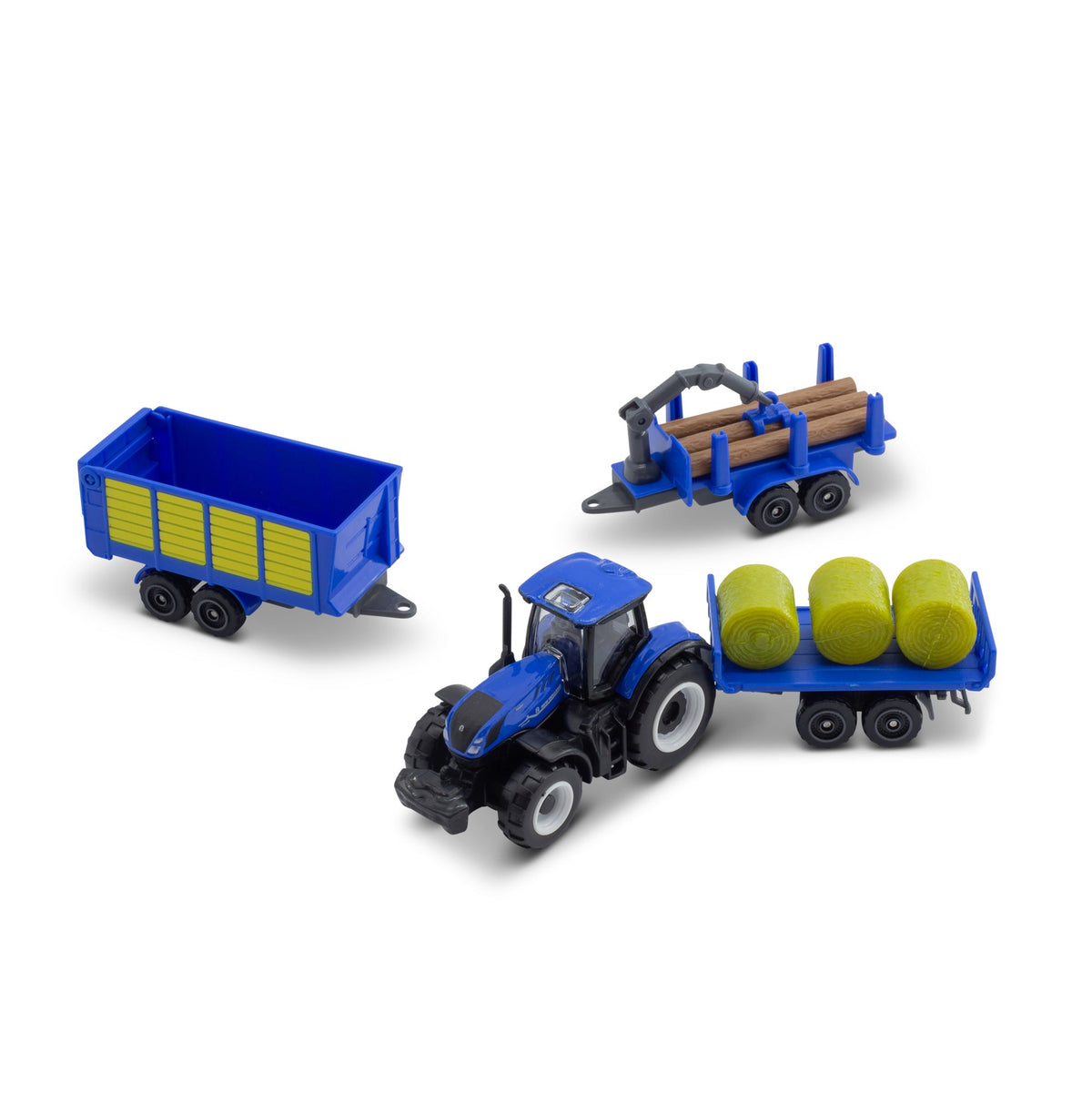 MINI CONSTRUCTION VEHICLES - PACK OF 4 NEW HOLLAND TRACTORS