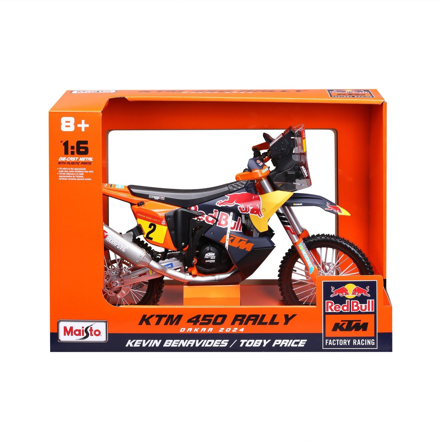 1:6 MOTO RED BULL KTM 450 RALLYE DAKAR 2024 (PRIX #8)