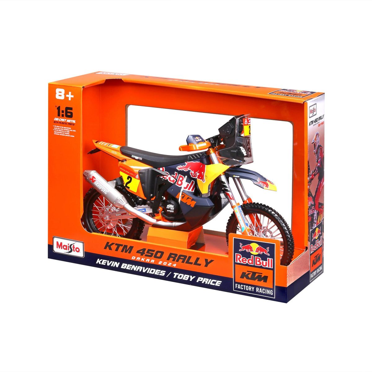 1:6 MOTO RED BULL KTM 450 RALLY DAKAR 2024 (PRICE #8)