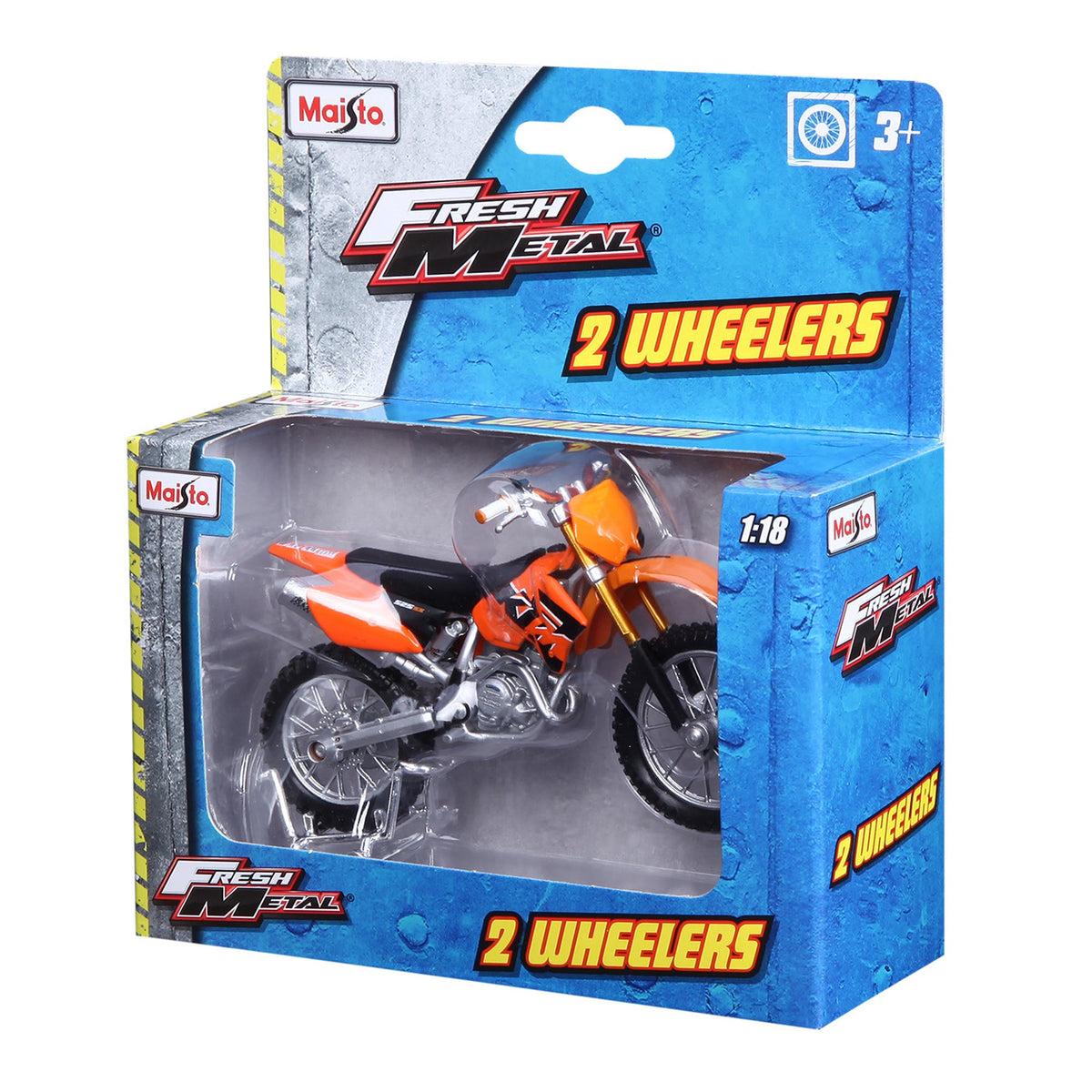 KTM 525SX MOTORBIKE 1:18 - 18 PIECES DISPLAY BOX