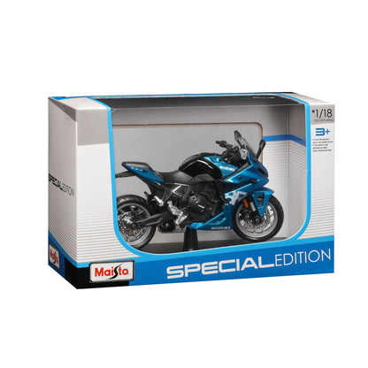 DISTRIBUTEUR DE 18 PIÈCES POUR MOTO SUZUKI GSX-8R À L'ÉCHELLE 1:18