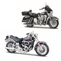 1:18 HARLEY DAVIDSON DECADE DUOS 70'S- 1977 FXS LOW RIDER & 1978 FLH-74 ELECTRA GLIDE
