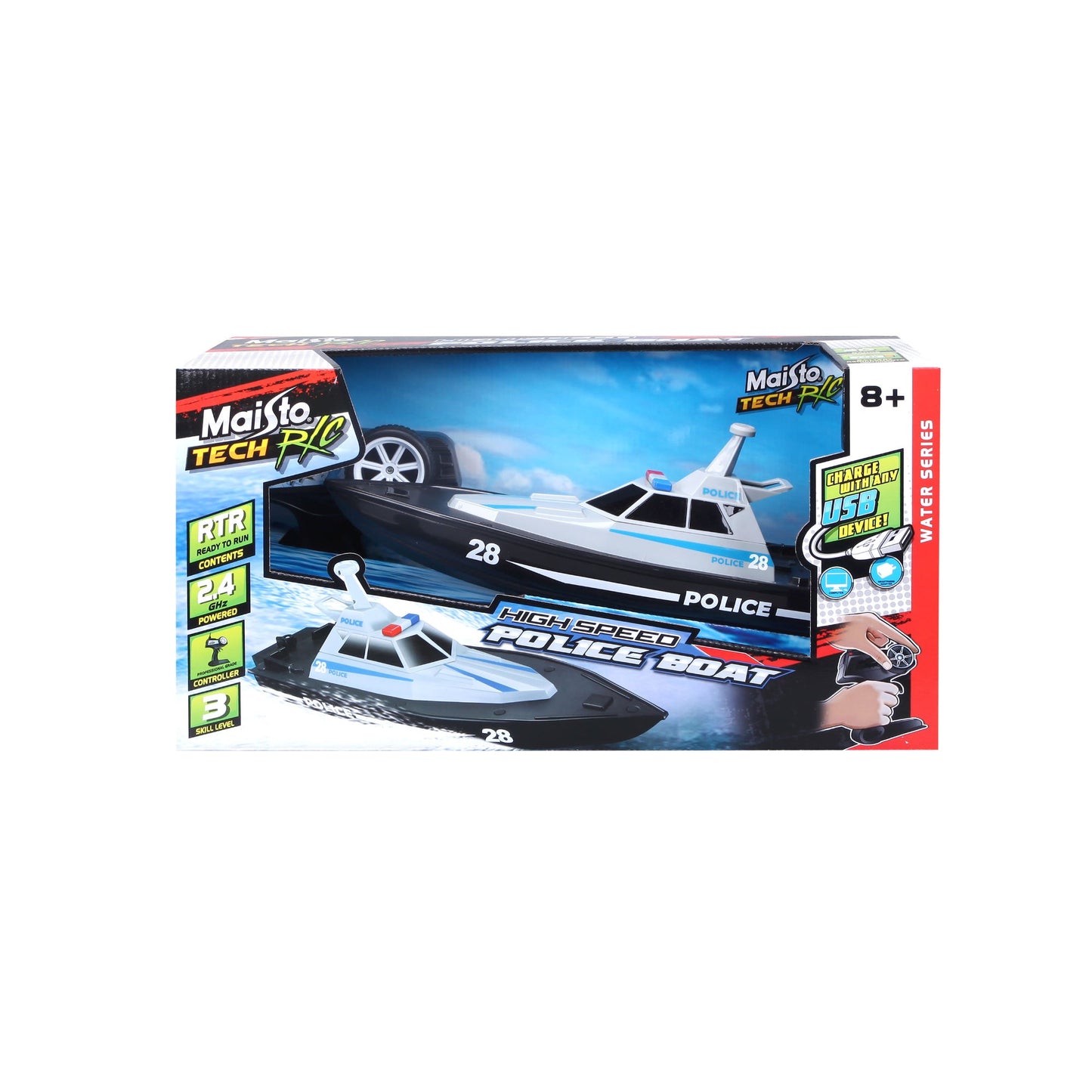 RC POLICE BOAT 2.4GHz