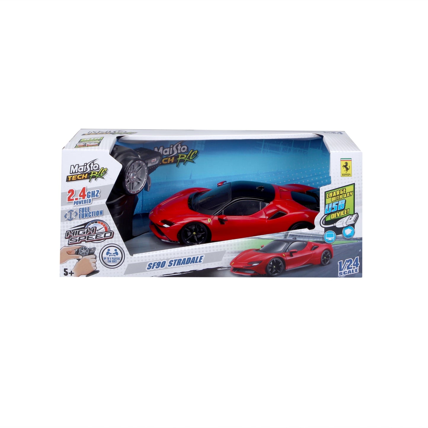 Ferrari SF90 STRADALE 2,4 GHz, échelle 1:24