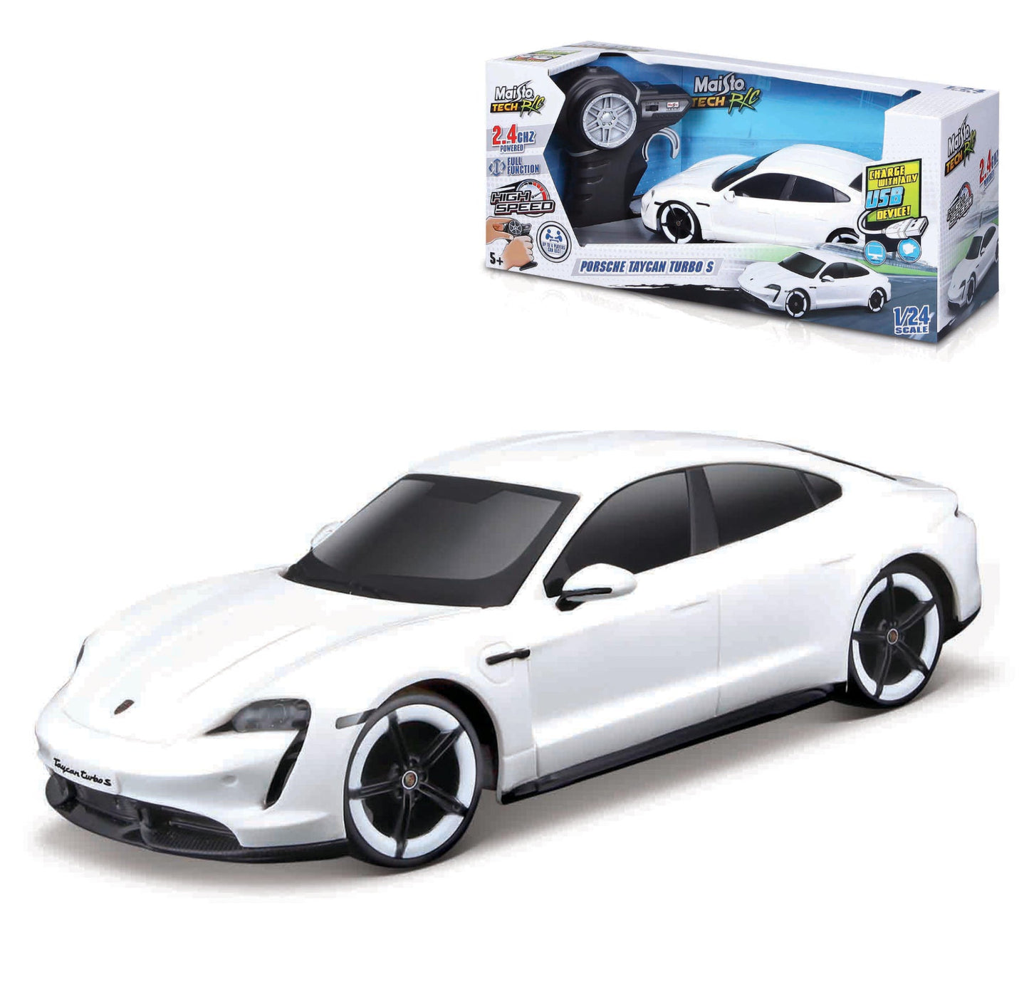 High-end 1:24 scale remote-controlled Porsche Taycan Turbo 2.4 GHz