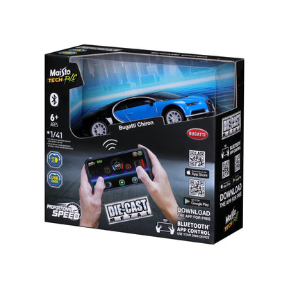 MINI BLUETOOTH RC DIE-CAST METAL BUGATTI CHIRON 1:41 WITH WINDOW BOX