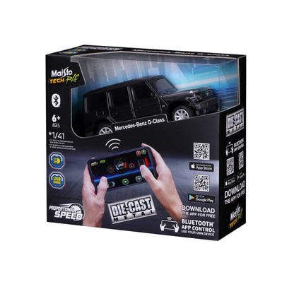 MERCEDES G-CLASS DIECAST REMOTE CONTROL MINI CAR BLUETOOTH 1:41 SCALE WITH WINDOW BOX