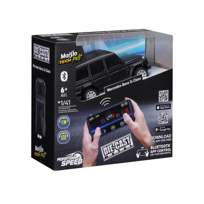 MERCEDES G-CLASS DIECAST REMOTE CONTROL MINI CAR BLUETOOTH 1:41 SCALE WITH WINDOW BOX