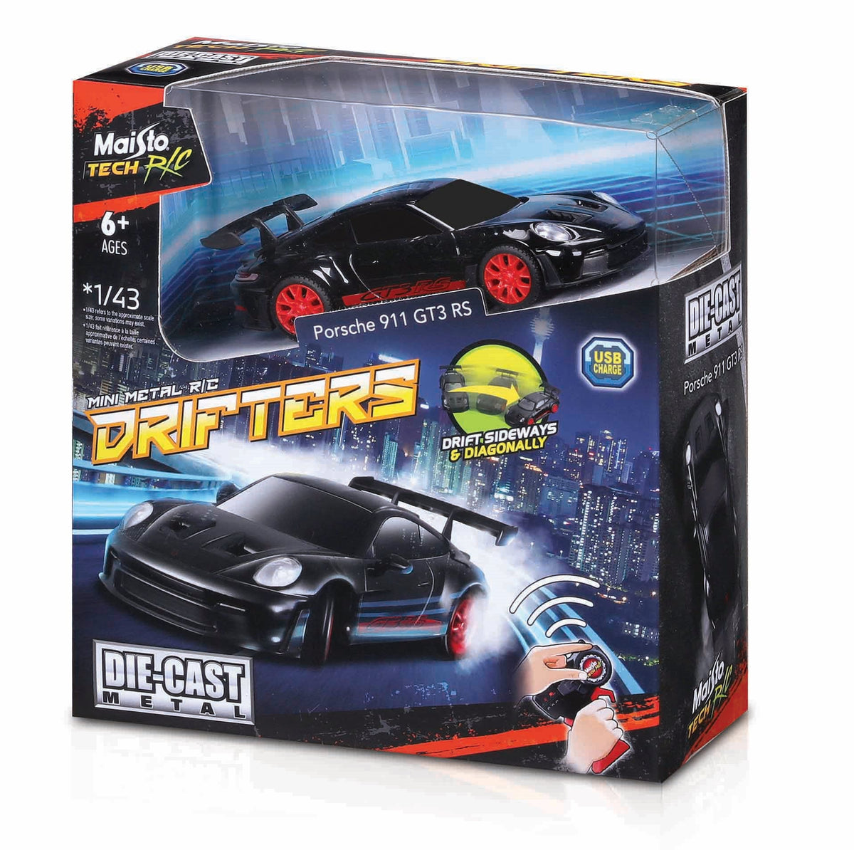 Drifter RC Car Porsche 911 GT3RS 2.4 GHz 1:24 Scale
