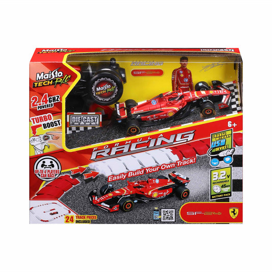 1:41 DIECAST METAL F1 RC RACING MINI CIRCUIT FERRARI 2024 LECLERC 2.4 GHz