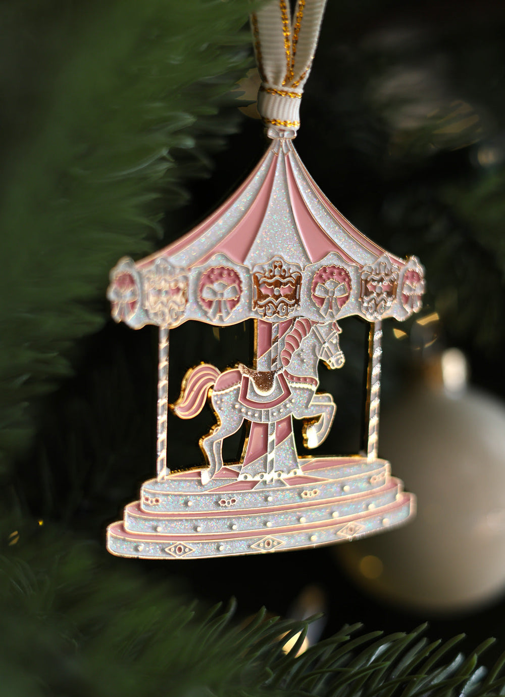 XMAS Merry Go-Round - Christmas Ornament