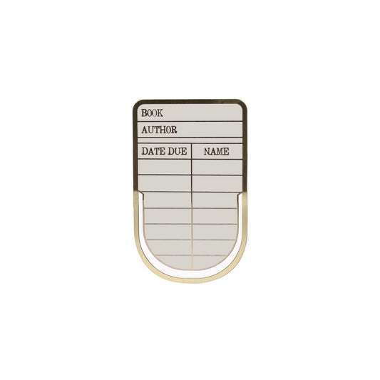 Pulteney Press Library card metal bookmark