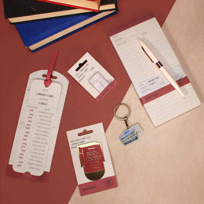 Pulteney Press Library card metal bookmark
